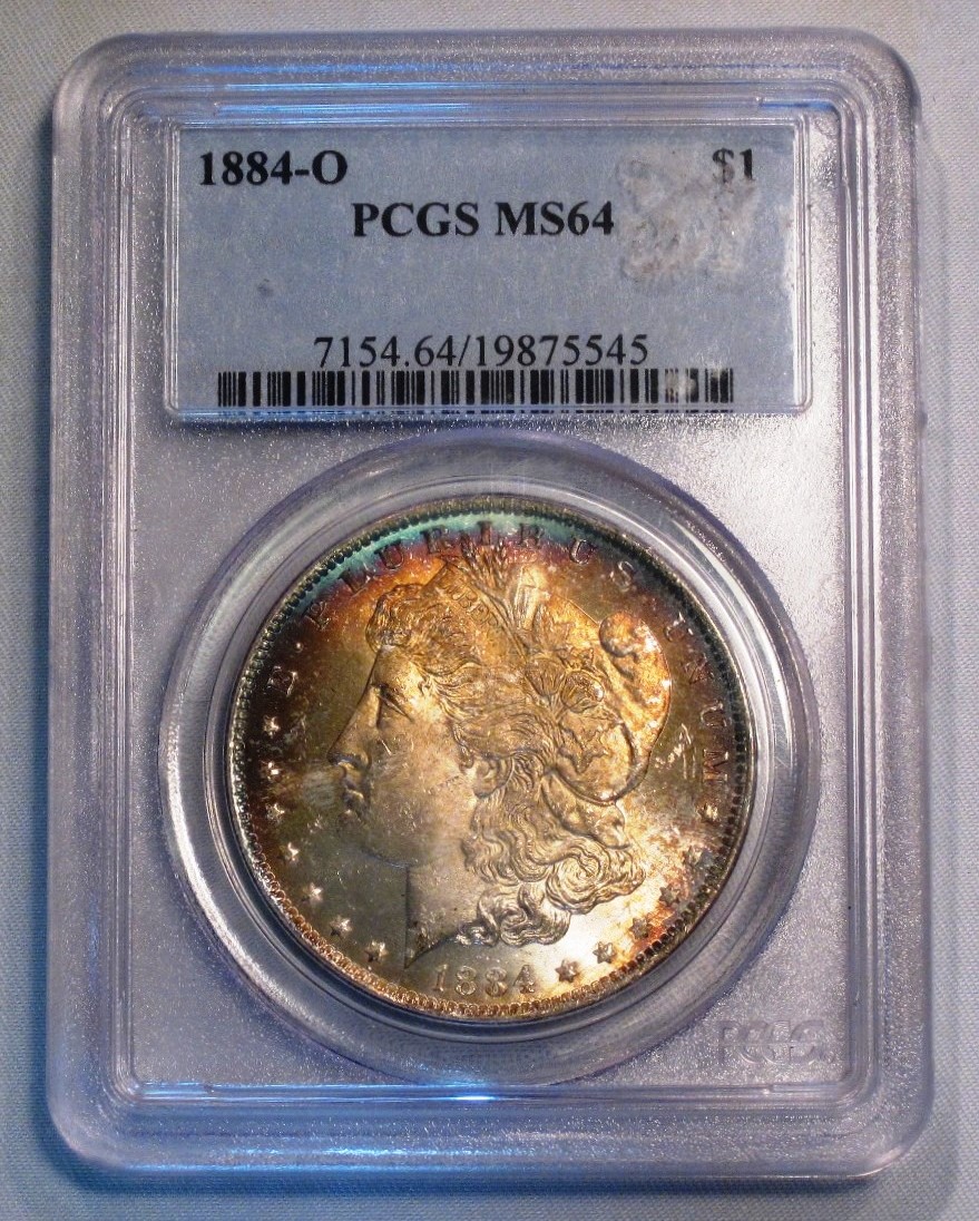 Morgan Dollar 1884-O PCGS MS 64 Deep Toned Coin WDEB-15 - $285.00